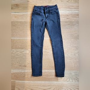 Wax Jean Butt I Love You Black washed Skinny Jeans Jeggings Pants Sz 5 Denim